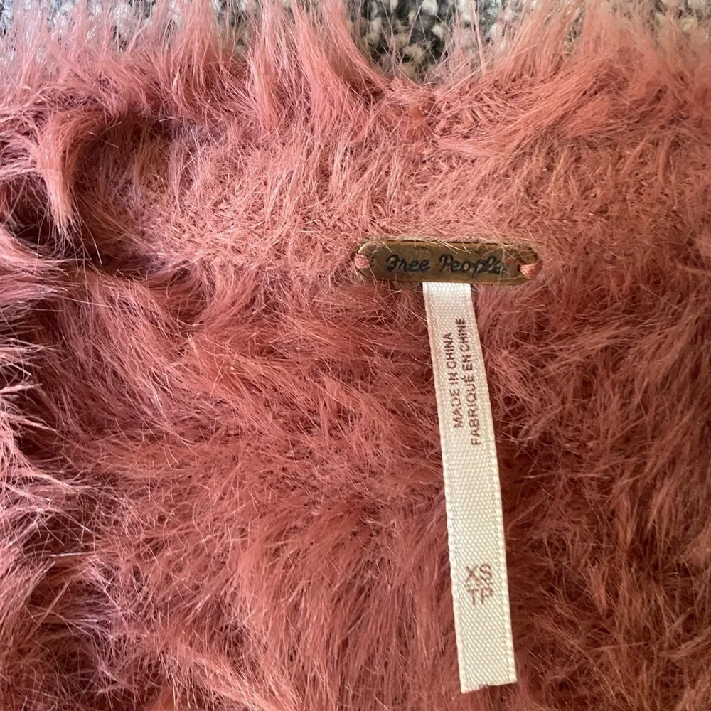 Free People Blush Fuzzy Sweater
